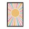 Stupell Industries Groovy Pastel Sun Rays Framed Floater Canvas Wall Art Design by Nataly White